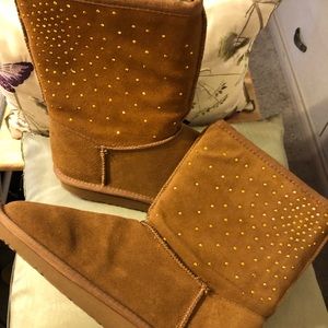 Camel Studded Boots